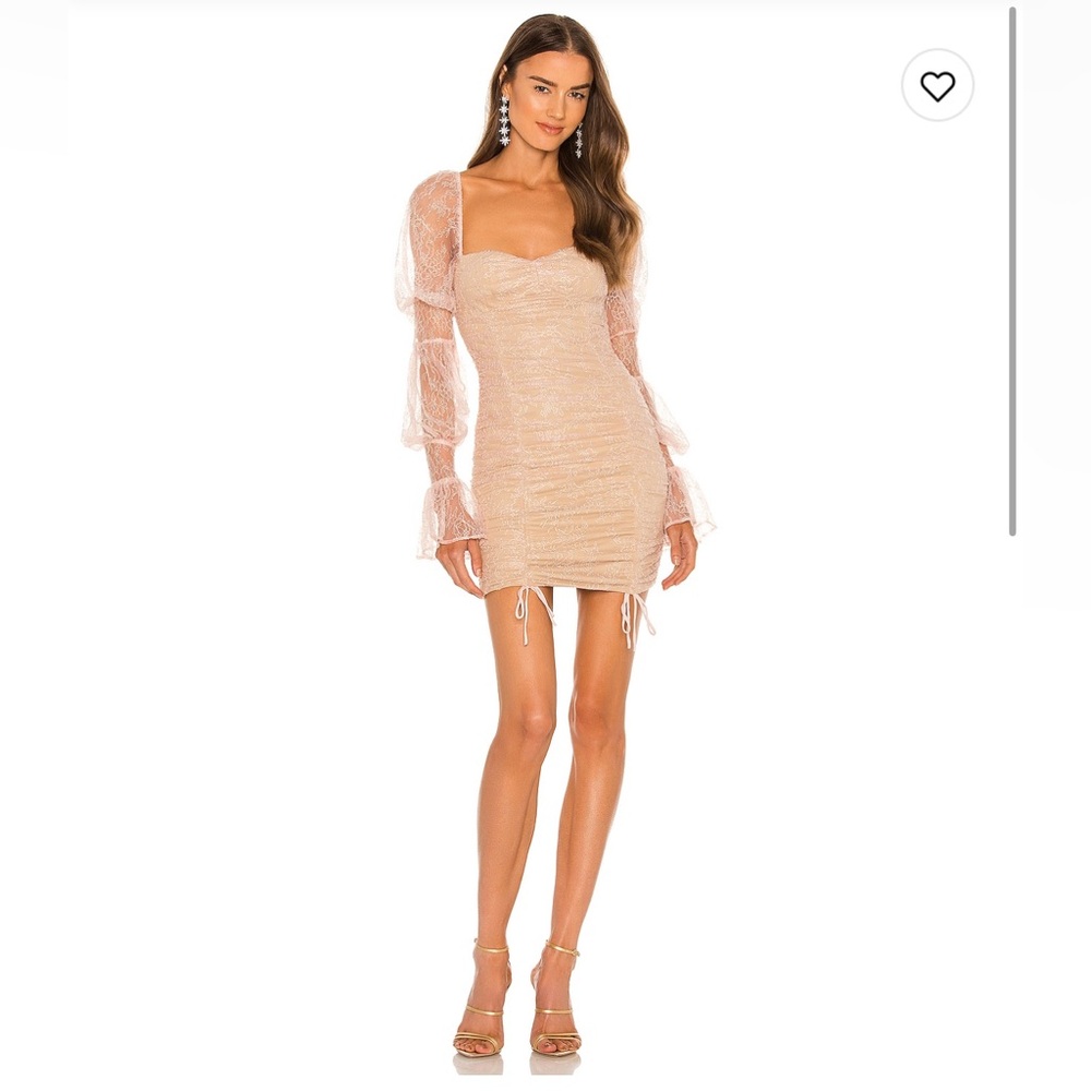 Michael Costello x REVOLVE Isadora Mini Dress in Cream
